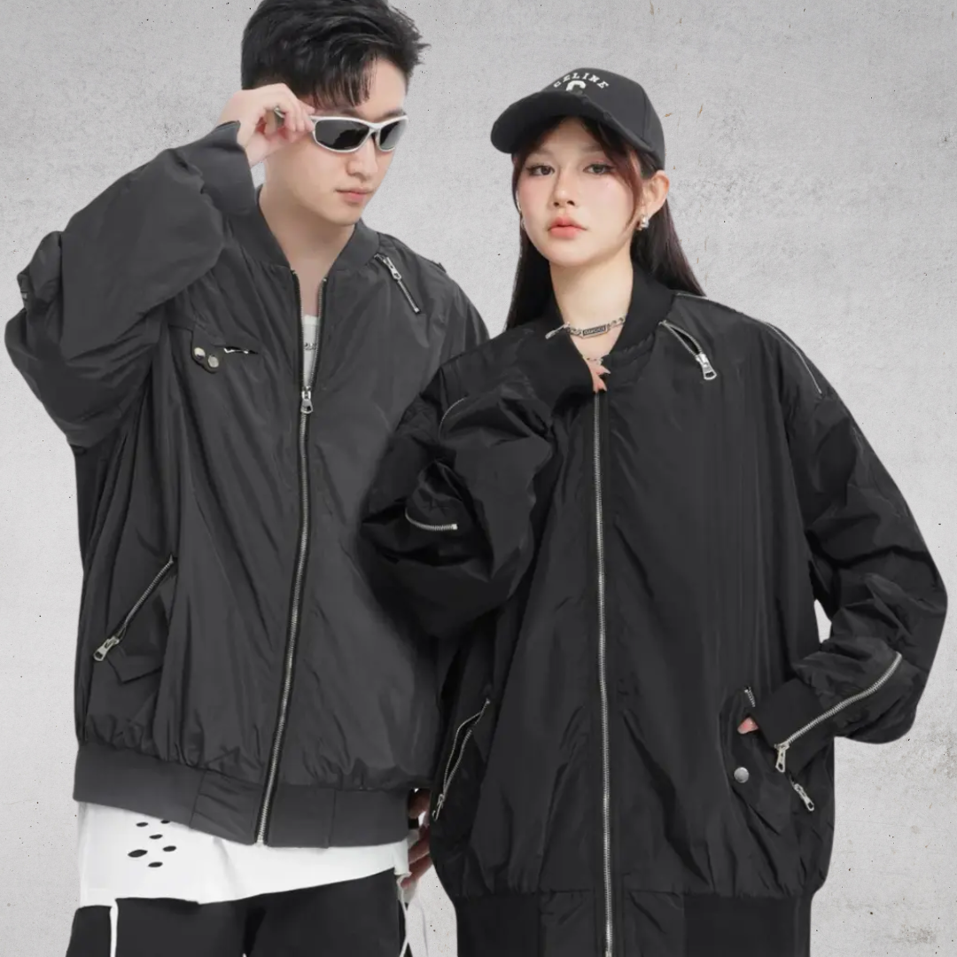 MULTI-POCKET OVERSIZED BOMBER JACKET-マルチポケット オーバーサイズ ボンバージャケット