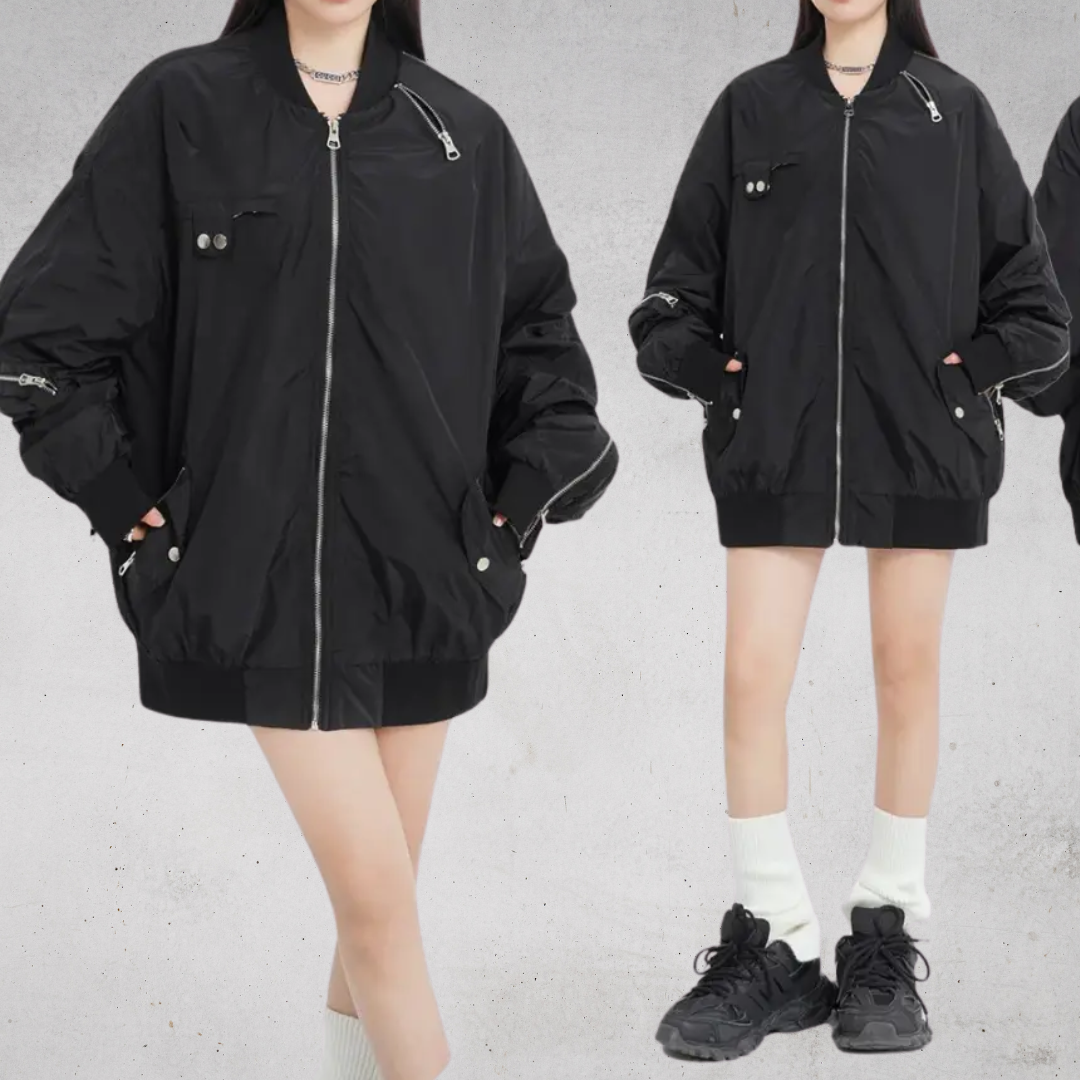 MULTI-POCKET OVERSIZED BOMBER JACKET-マルチポケット オーバーサイズ ボンバージャケット