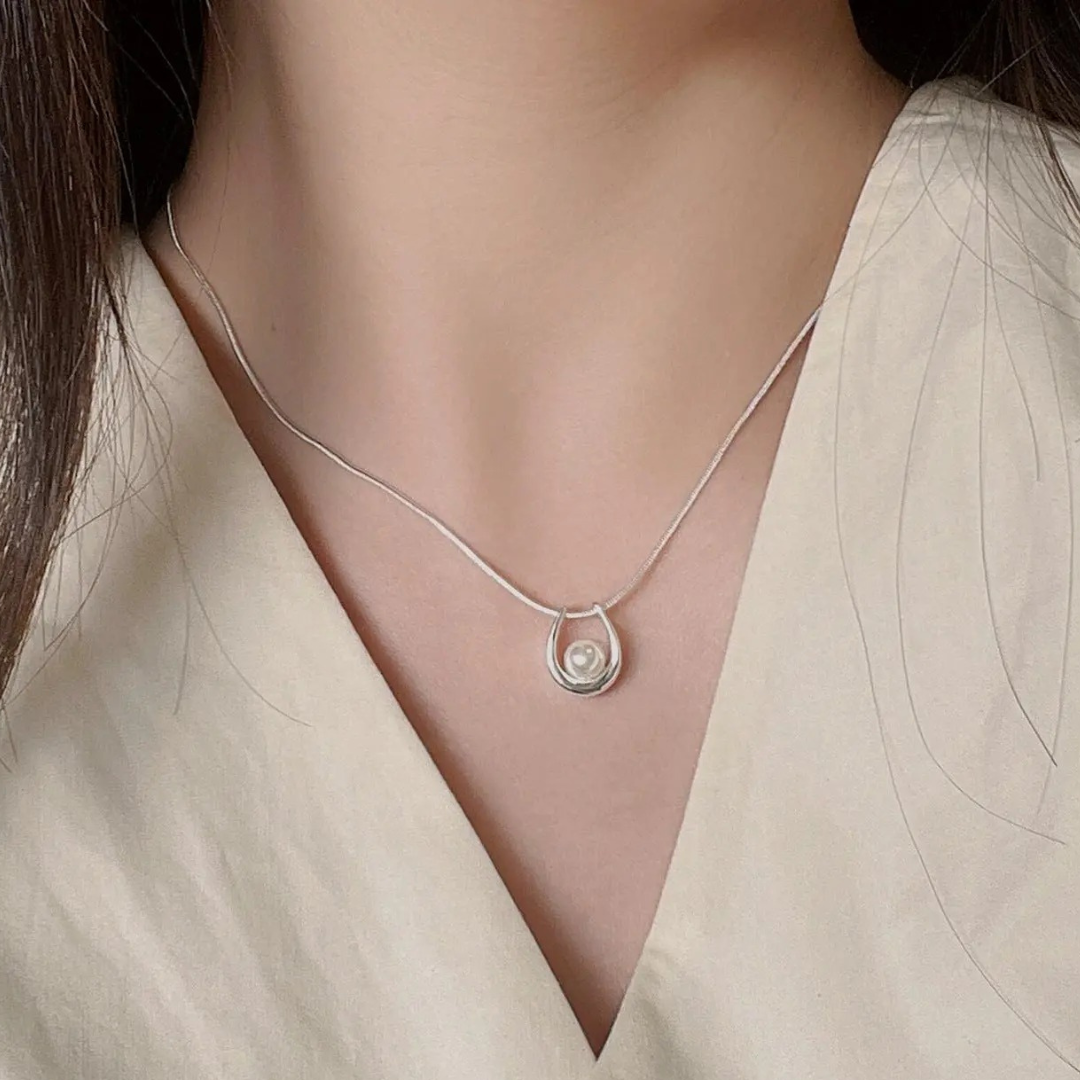 ELEGANT DROP SILVER NECKLACE- Silver925 ネックレス