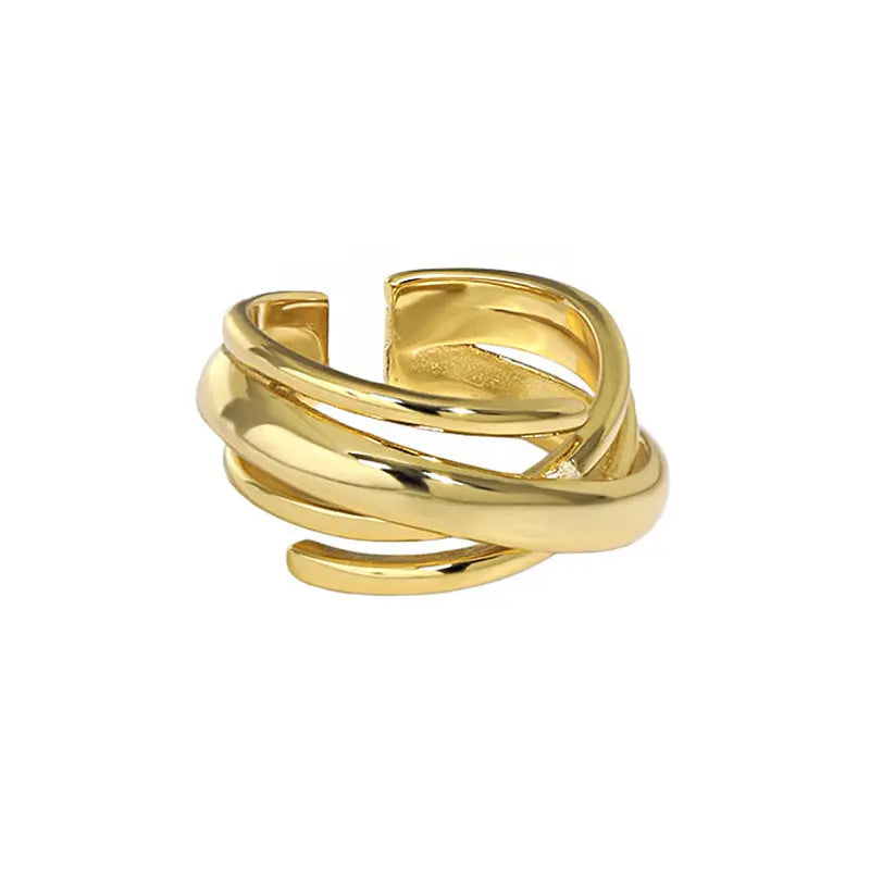 TWISTED WAVE RING Mira Gemini