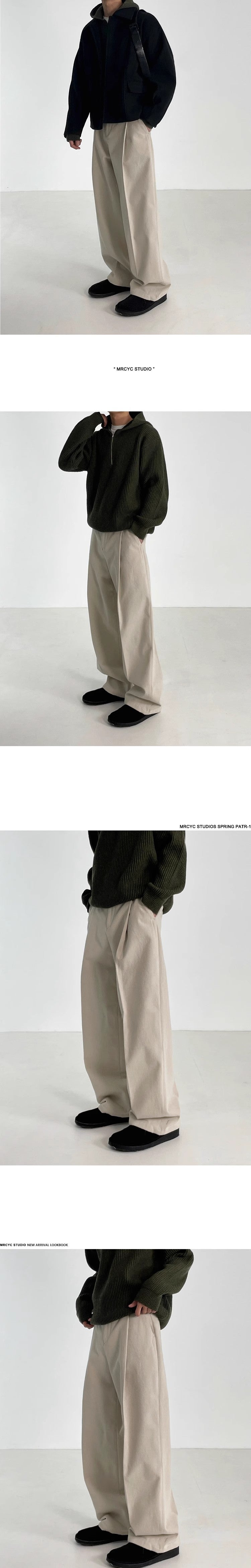 WIDE STRAIGHT COTTON PANTS(ワイドストレートコットンパンツ)|メンズ