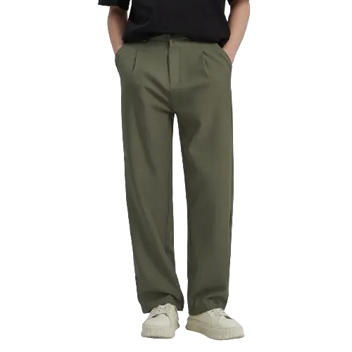 RELAXED STRAIGHT SLACKS-リラックスストレートスラック Mira Gemini