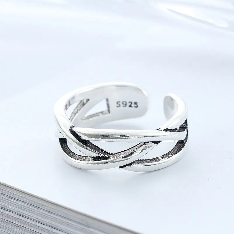 CROSS SILVER RING Mira Gemini