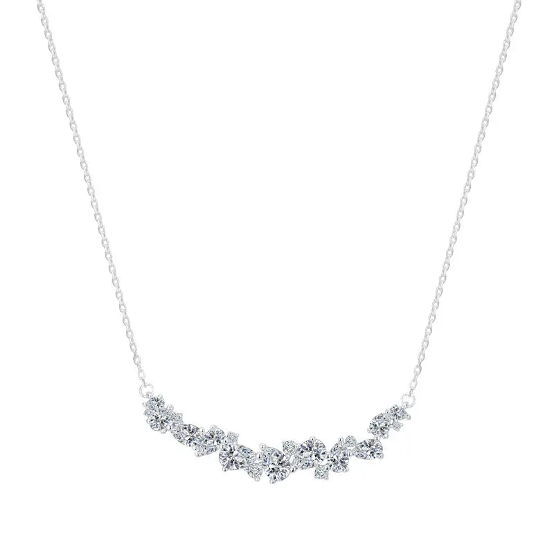 FLORAL SILVER NECKLACE Mira Gemini