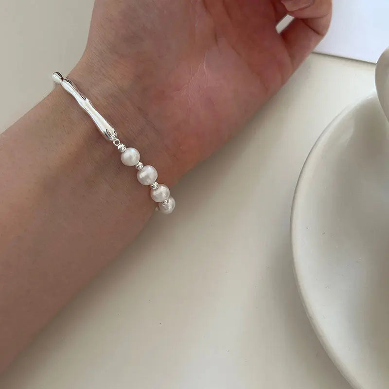 PEARL SILVER BRACELET Mira Gemini