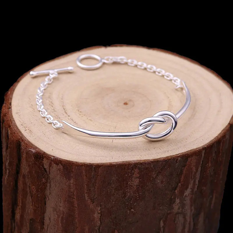 KNOT LINK SILVER BRACELET Mira Gemini