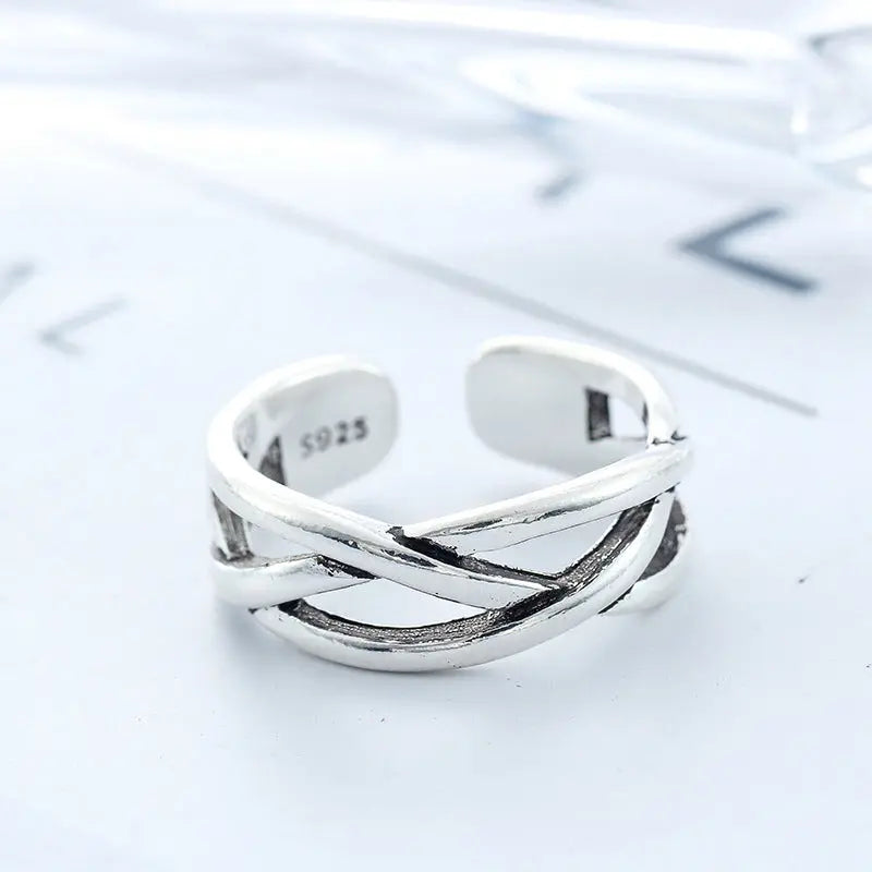 CROSS SILVER RING Mira Gemini