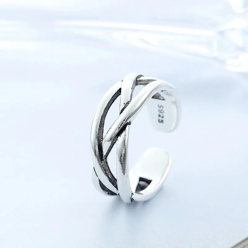 CROSS SILVER RING Mira Gemini