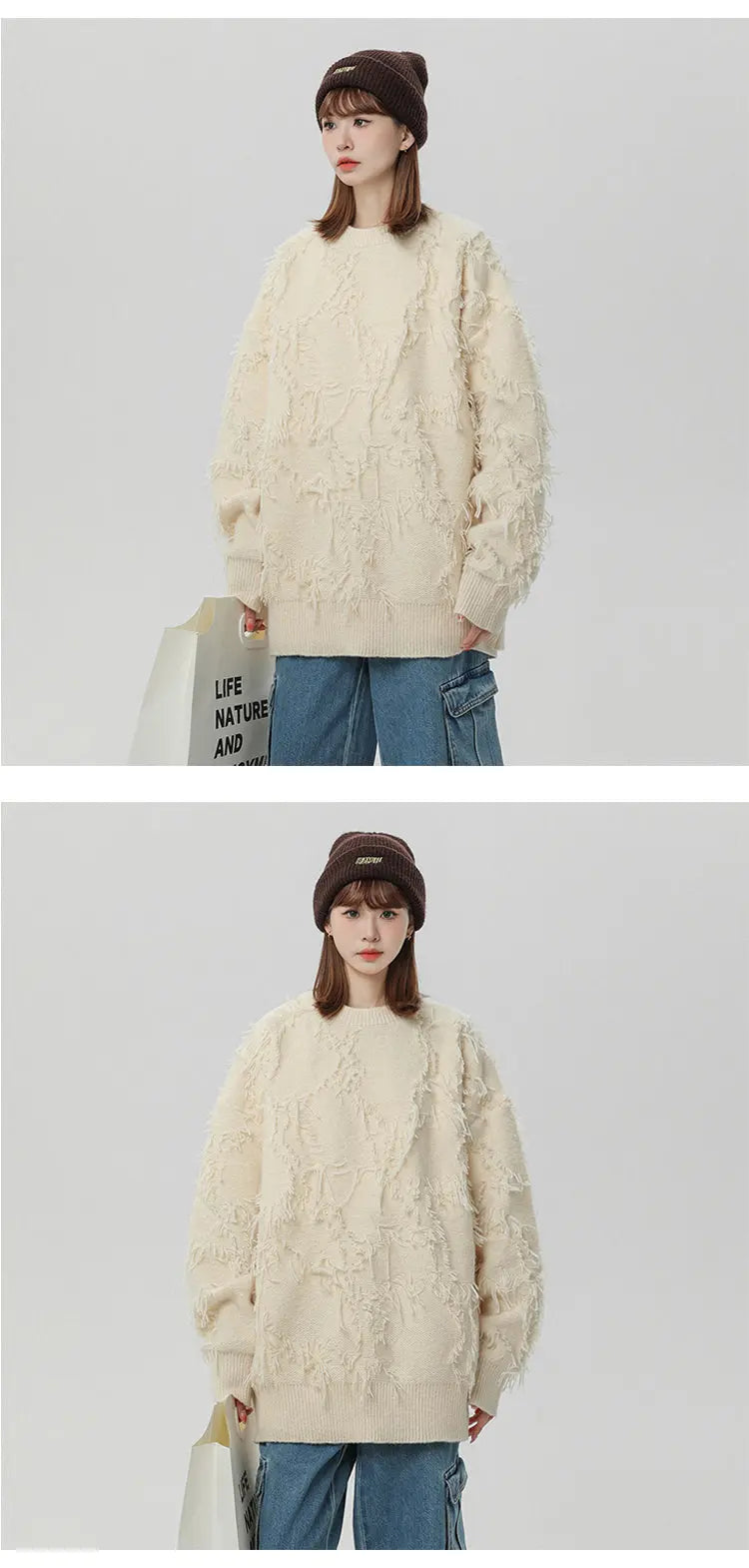 FRINGE MESH KNIT(フリンジメッシュニット) Mira Gemini