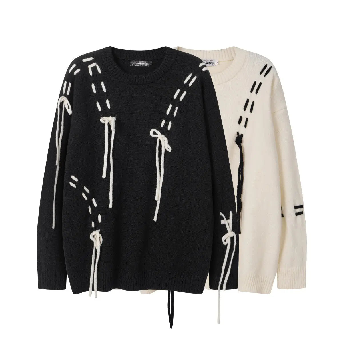 UNISEX URBAN STRAP KNIT SWEATER-ユニセックスアーバンストラップニット Mira Gemini