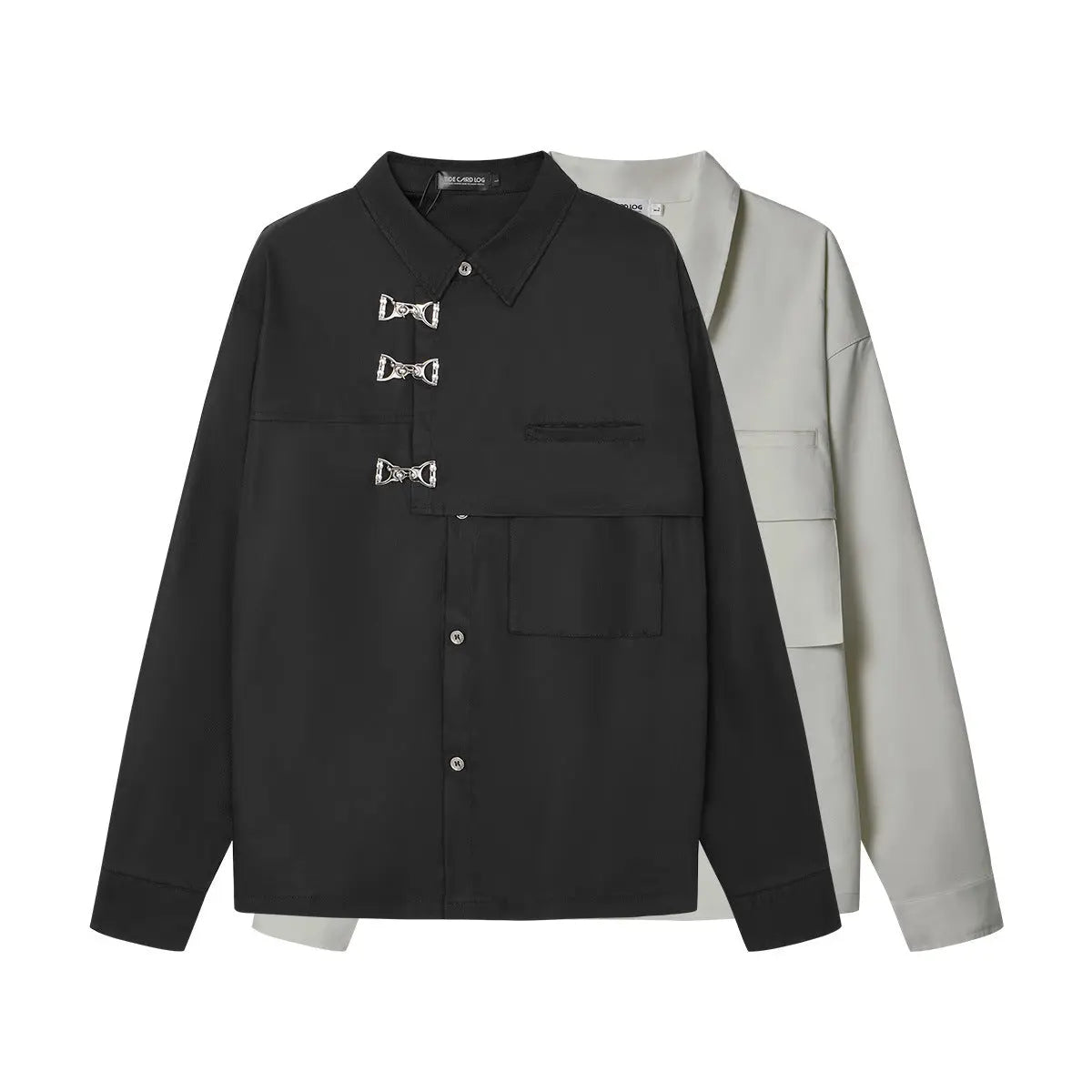 ASYMMETRIC BUCKLE DESIGN SHIRT-アシンメトリックバックルデザインシャツ Mira Gemini