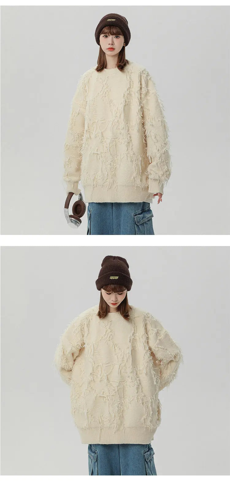 FRINGE MESH KNIT(フリンジメッシュニット) Mira Gemini