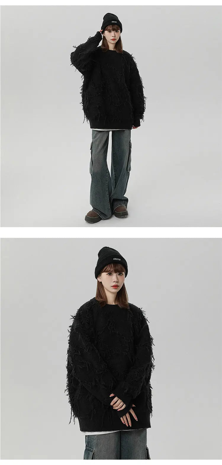 FRINGE MESH KNIT(フリンジメッシュニット) Mira Gemini