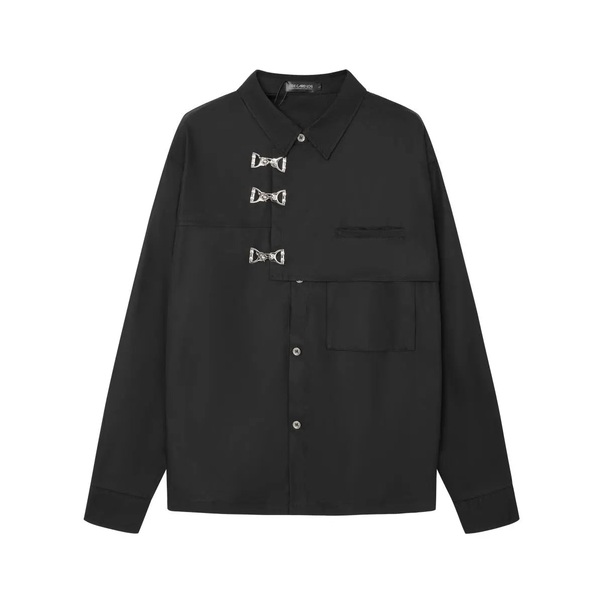ASYMMETRIC BUCKLE DESIGN SHIRT-アシンメトリックバックルデザインシャツ Mira Gemini