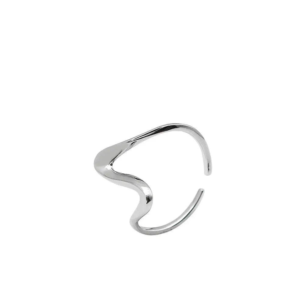 WAVE SILVER RING Mira Gemini