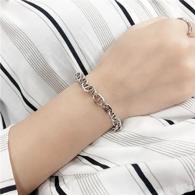 CHAIN LINK T-BAR BRACELET Mira Gemini