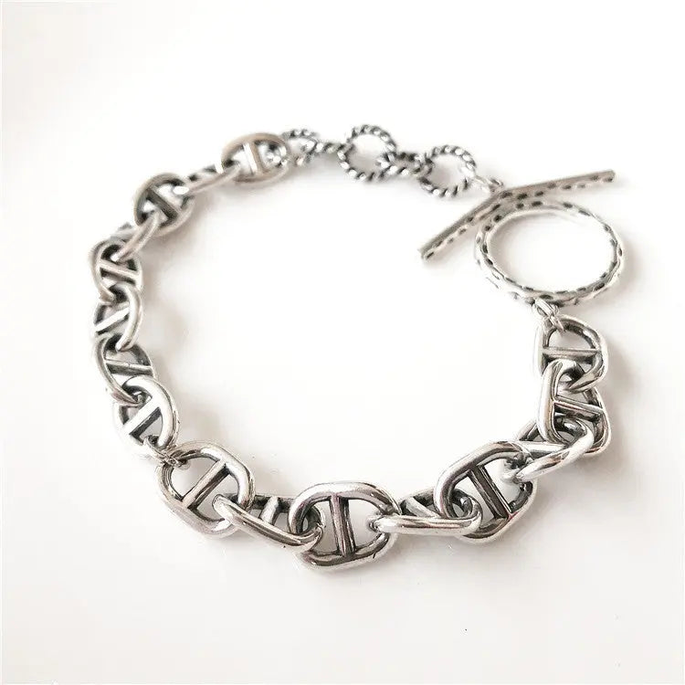 CHAIN LINK T-BAR BRACELET Mira Gemini