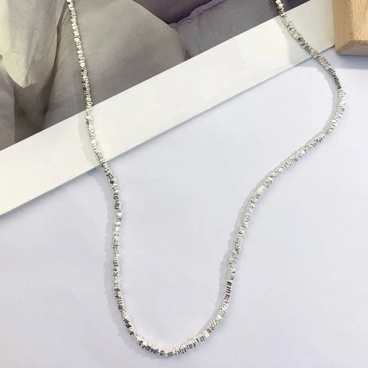 SQUARE SILVER NECKLACE Mira Gemini