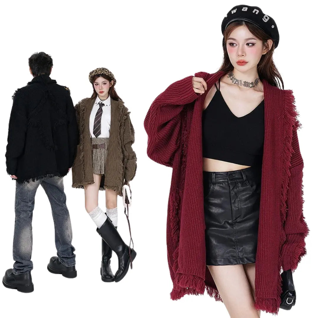 VINTAGE DAMAGE KNIT CARDIGAN