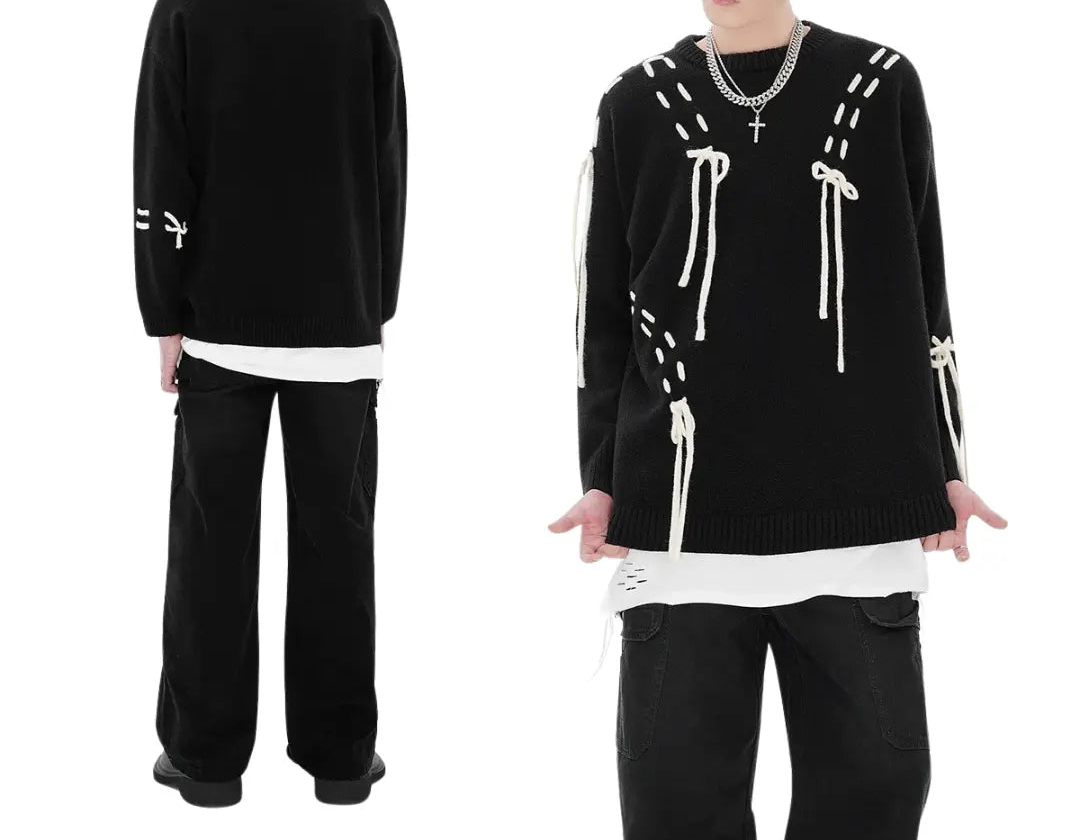 TACTICAL STRAP KNIT SWEATER