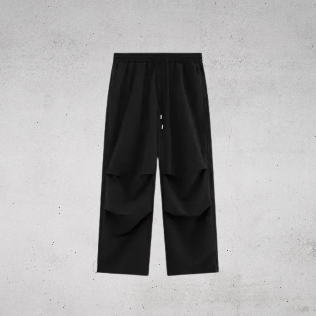 RUCHED DESIGN NYLON JOGGER PANTS-ルーチェデザインナイロンジョガーパンツ