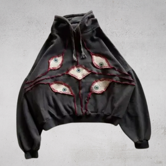 EYE GRAPHIC CROPPED HOODIE-アイグラフィック クロップドフーディー