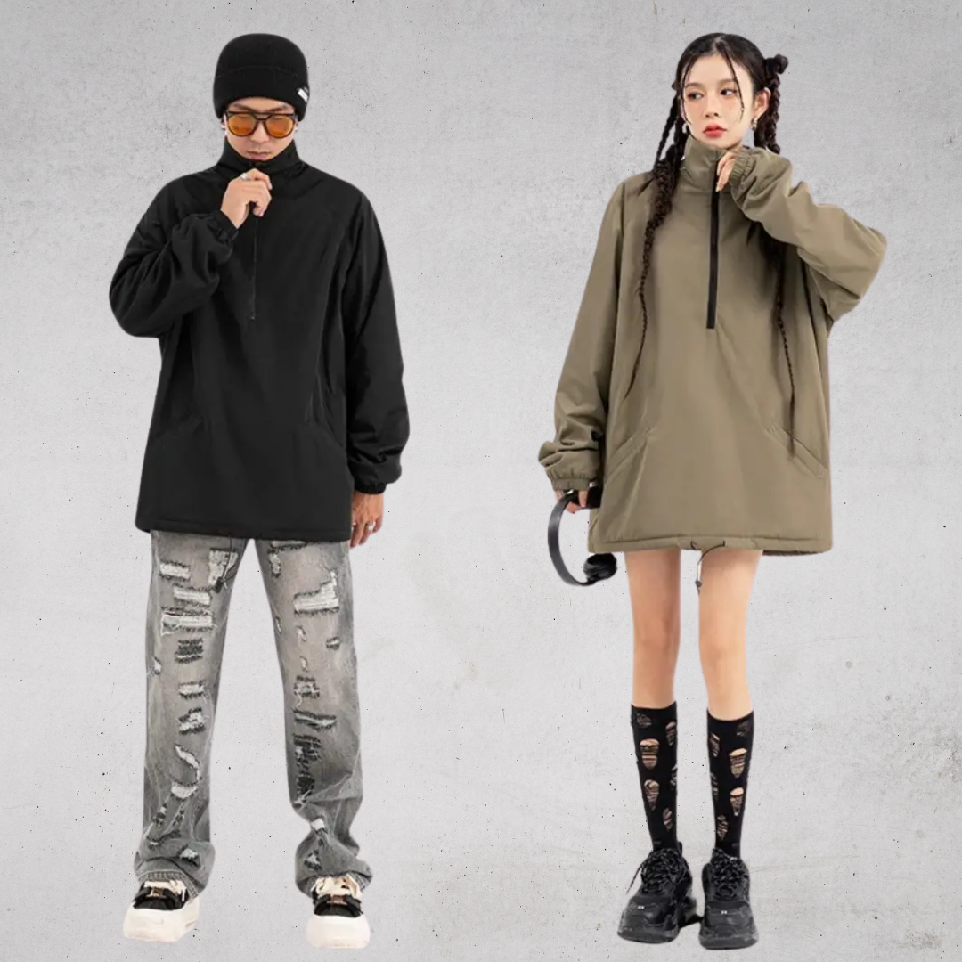 WATER-REPELLENT HIGH NECK OVERSIZED JACKET-ウォーターリペレント ハイネック オーバーサイズ ユニセックスジャケット