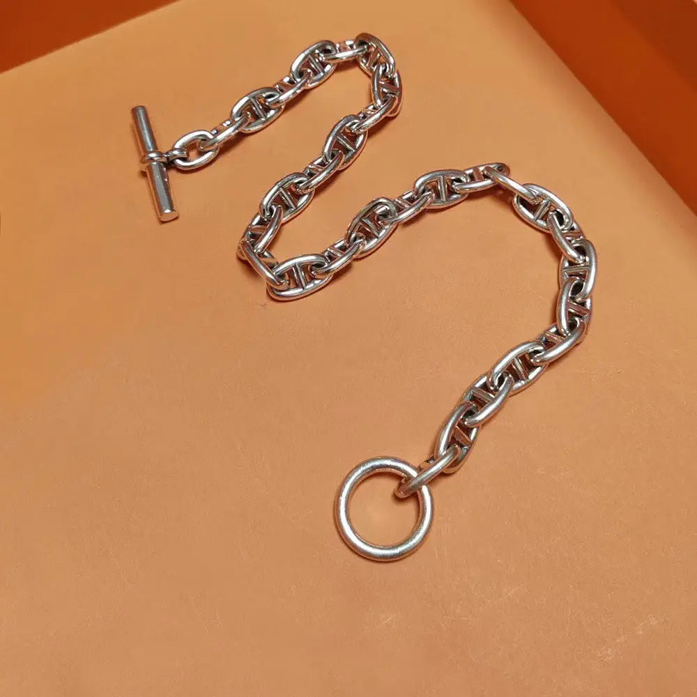 PUNK SILVER CHAIN NECKLACE Mira Gemini