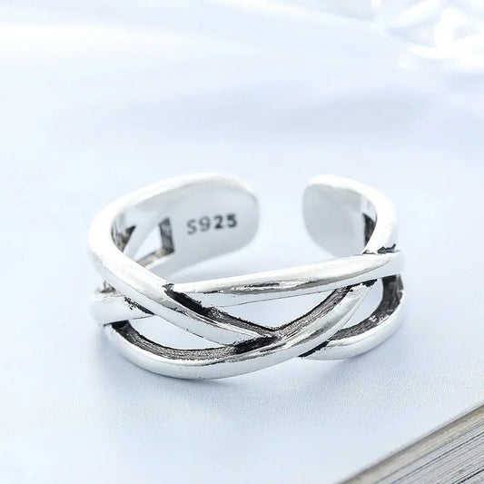 CROSS SILVER RING Mira Gemini