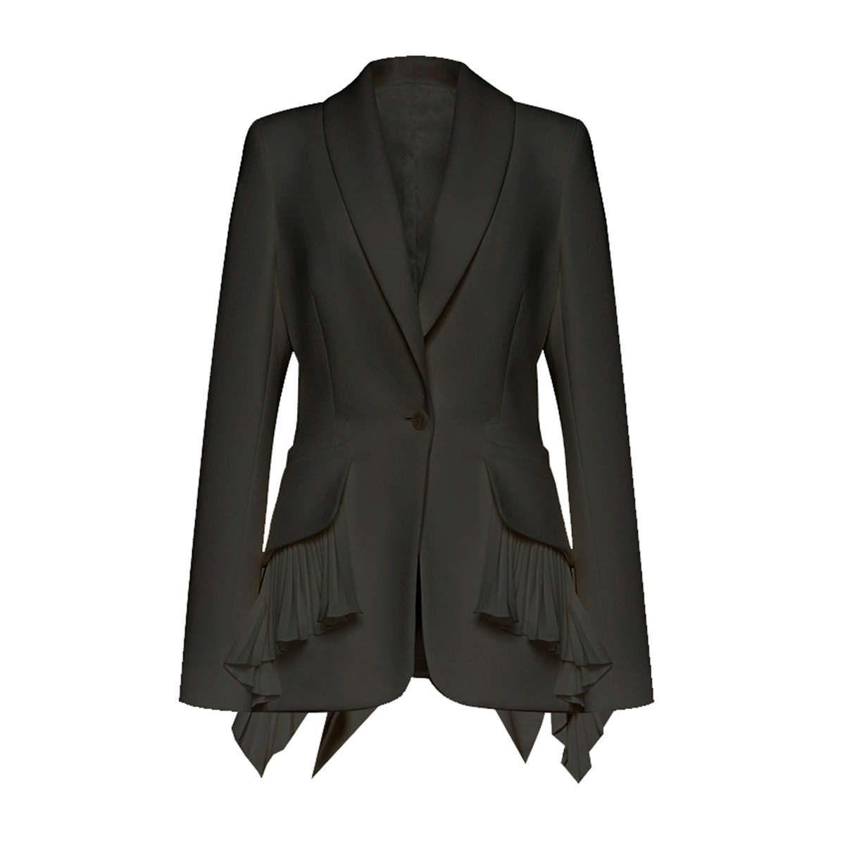 PLEATED HEM COUTURE SUIT JACKET（プリーツヘム クチュールスーツジャケット）｜レディース