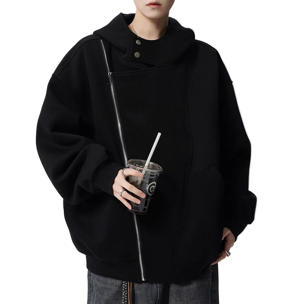 ASYMMETRIC ZIP SWEAT HOODIE（アシンメトリックジップスウェットフーディ）｜ユニセックス