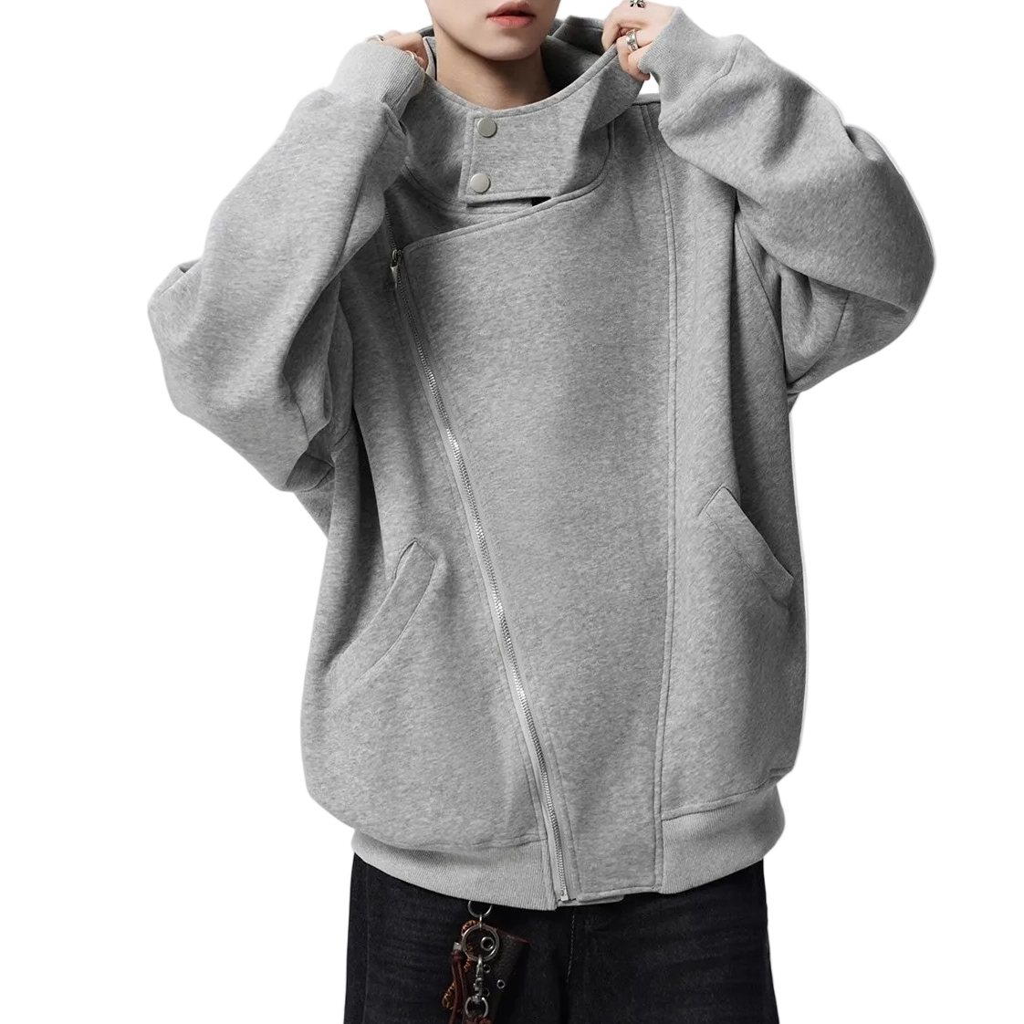 ASYMMETRIC ZIP SWEAT HOODIE（アシンメトリックジップスウェットフーディ）｜ユニセックス