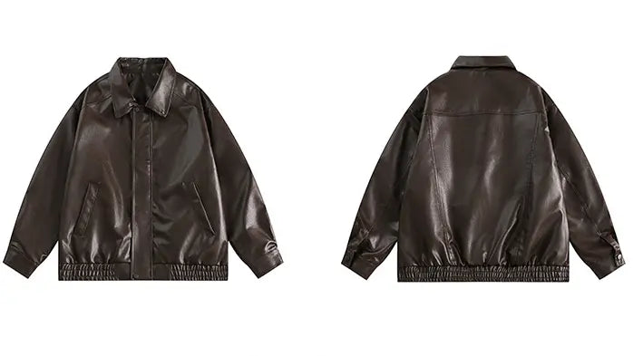 OVERSIZED FAUX LEATHER JACKET - オーバーサイズフェイクレザージャケット Mira Gemini