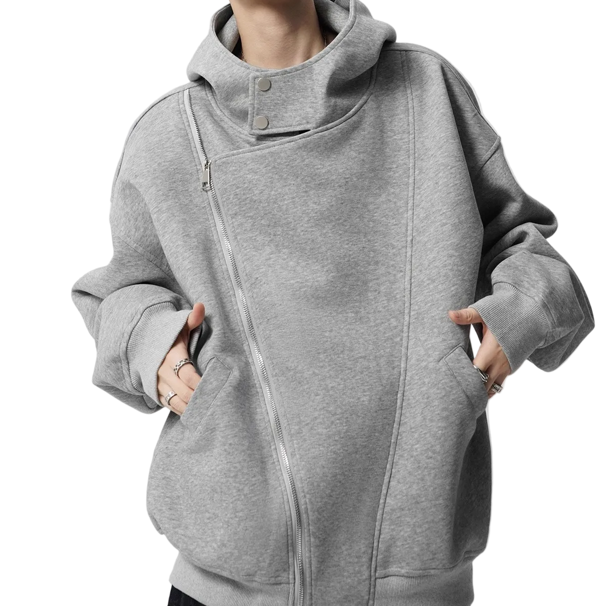 ASYMMETRIC ZIP SWEAT HOODIE（アシンメトリックジップスウェットフーディ）｜ユニセックス