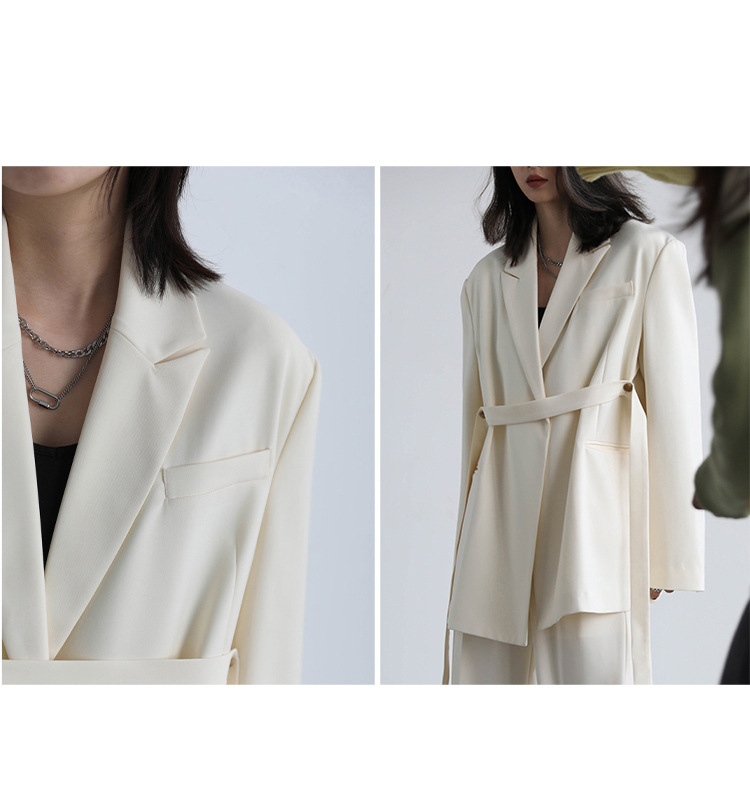 PLEATED HEM STAND COLLAR SET（裾プリーツ スタンドカラー ジャケット&パンツ）｜レディース Mira Gemini