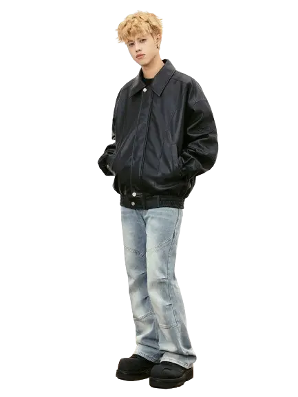 FAUX LEATHER RIDERS JACKET-フェイクレザーライダースジャケット Mira Gemini