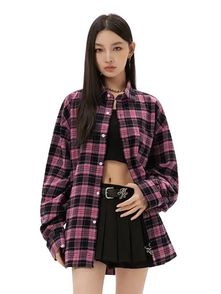 VINTAGE CHECKE SHIRT-ヴィンテージライクチェックシャツ Mira Gemini