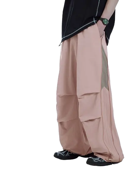 RUCHED DESIGN NYLON JOGGER PANTS-ルーチェデザインナイロンジョガーパンツ Mira Gemini