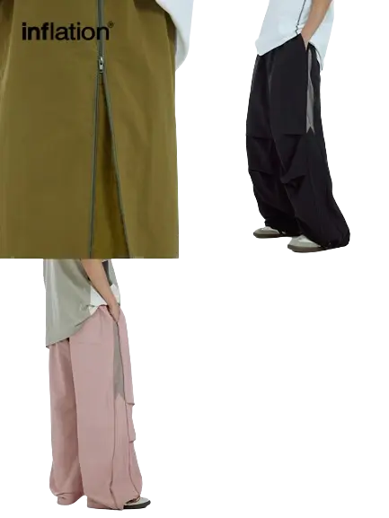 RUCHED DESIGN NYLON JOGGER PANTS-ルーチェデザインナイロンジョガーパンツ Mira Gemini