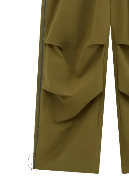 RUCHED DESIGN NYLON JOGGER PANTS-ルーチェデザインナイロンジョガーパンツ Mira Gemini
