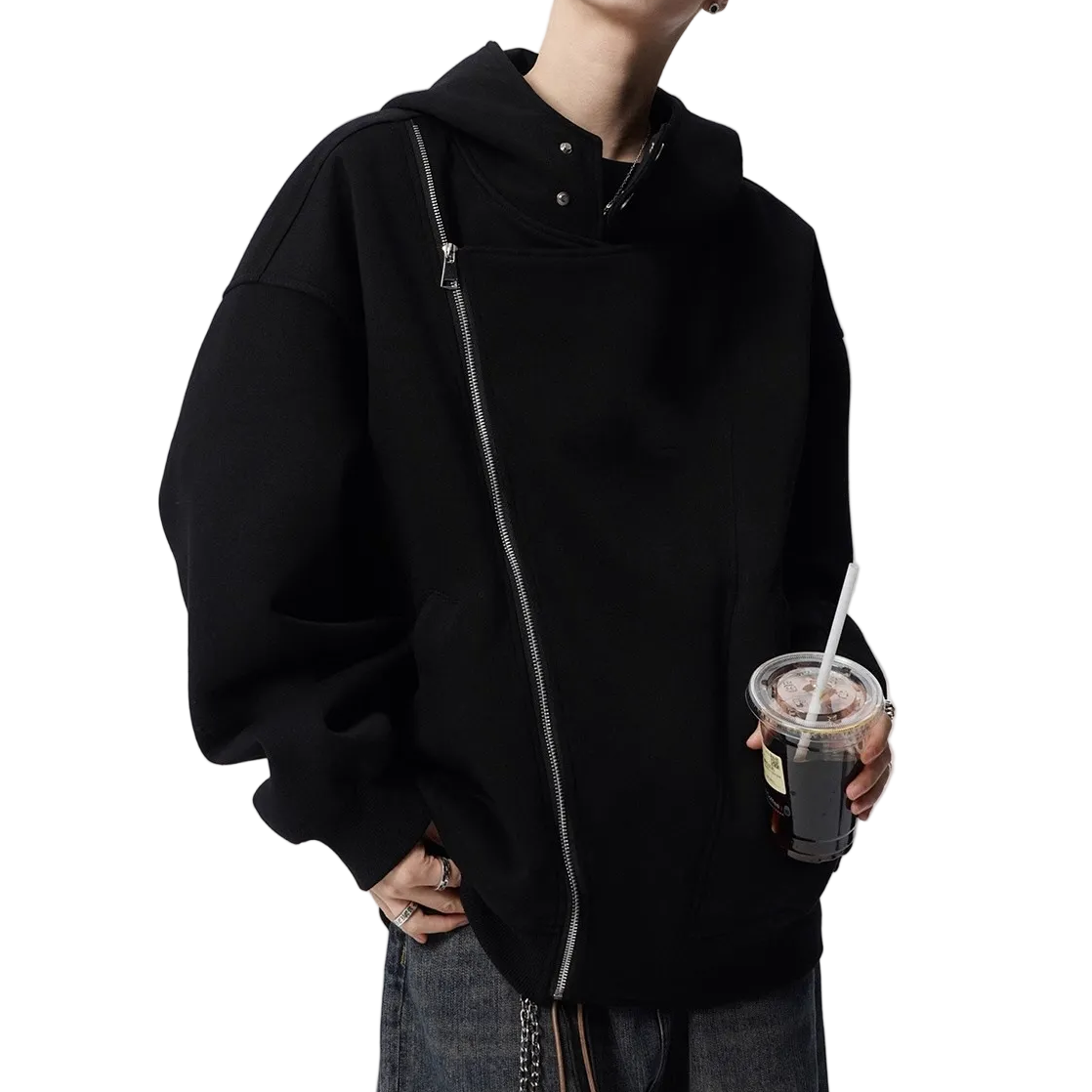 ASYMMETRIC ZIP SWEAT HOODIE（アシンメトリックジップスウェットフーディ）｜ユニセックス