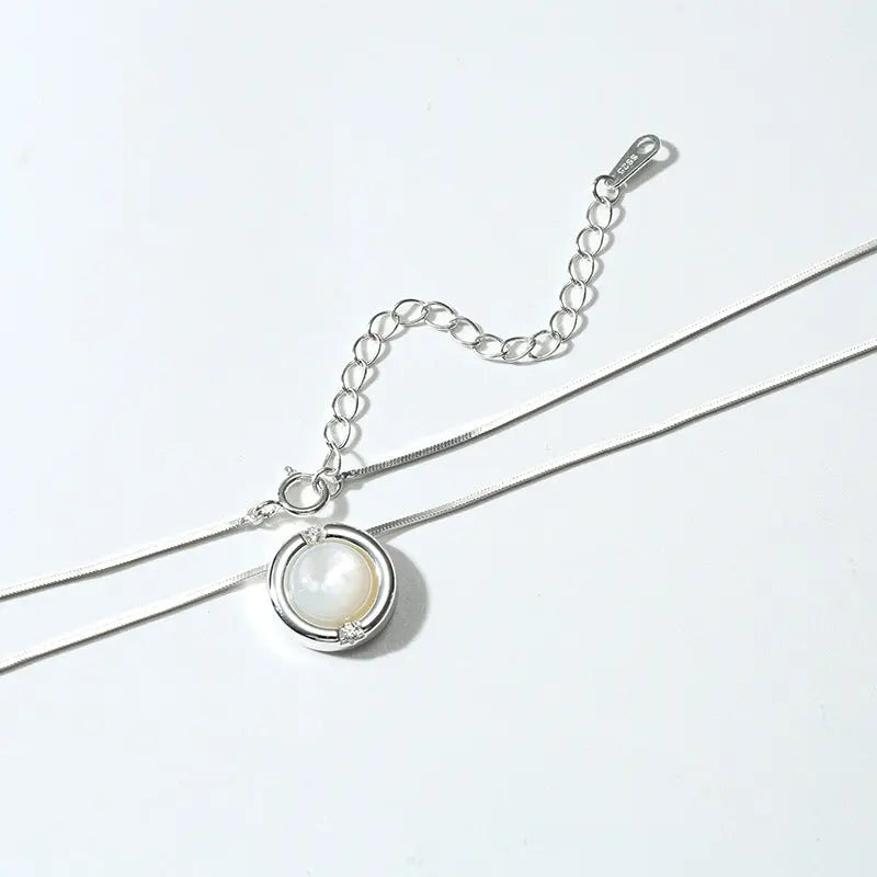 PEARL SILVER NECKLACE Mira Gemini
