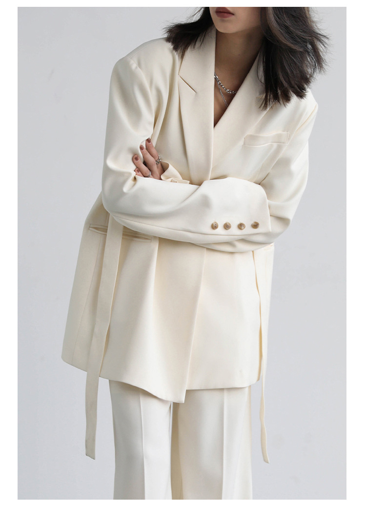 PLEATED HEM STAND COLLAR SET（裾プリーツ スタンドカラー ジャケット&パンツ）｜レディース Mira Gemini