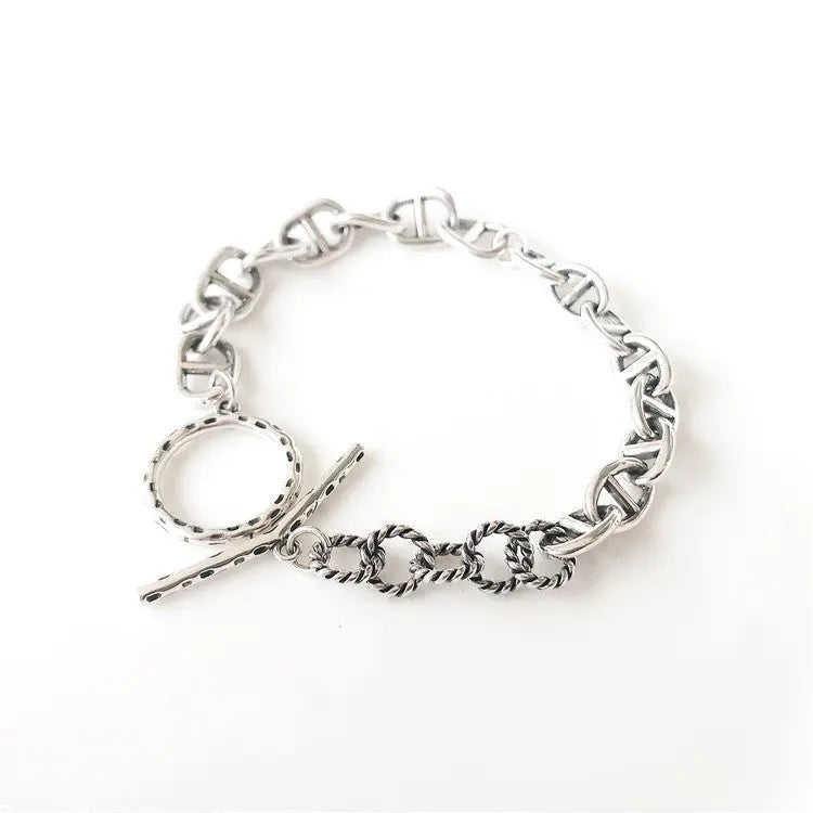 CHAIN LINK T-BAR BRACELET Mira Gemini