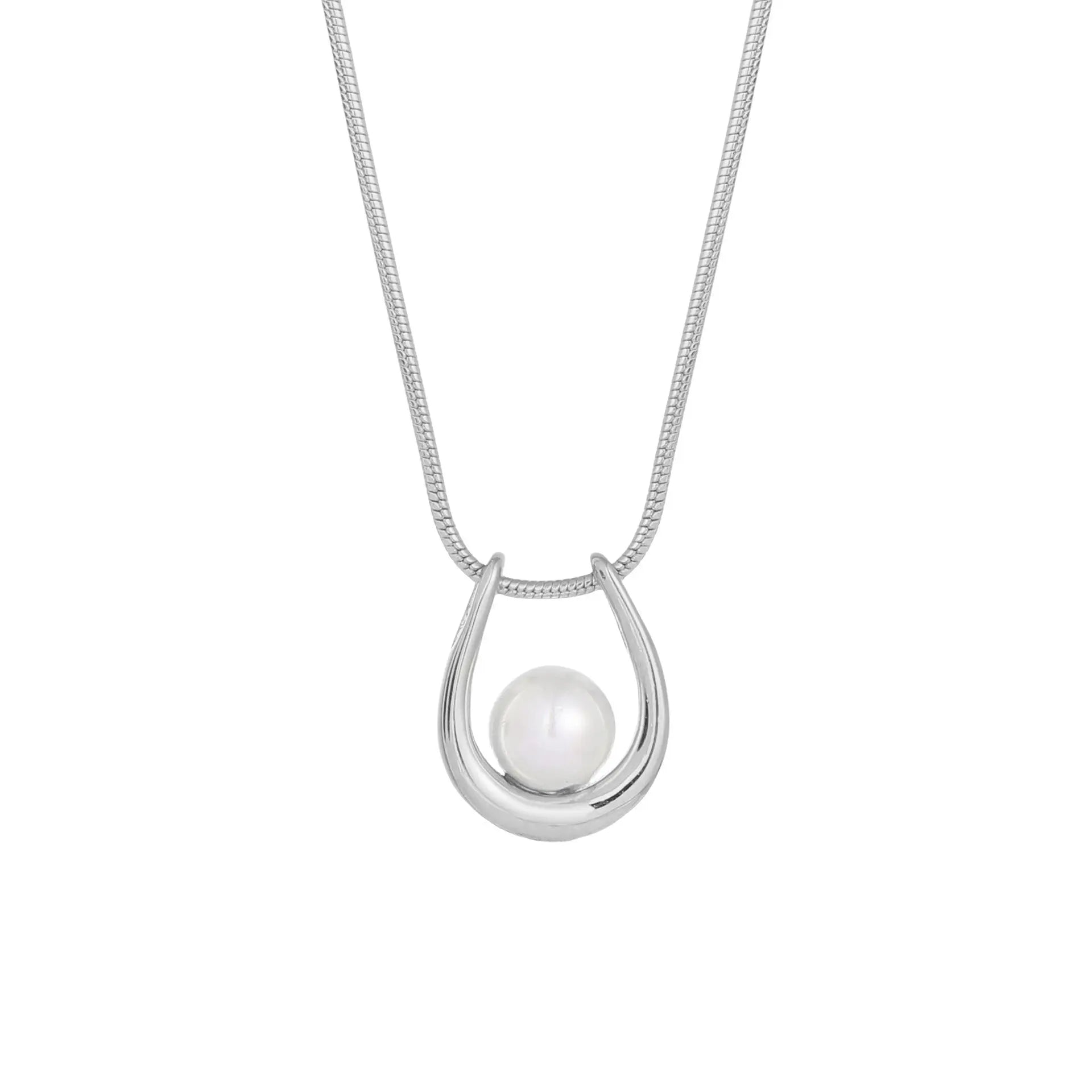 ELEGANT DROP SILVER NECKLACE Mira Gemini