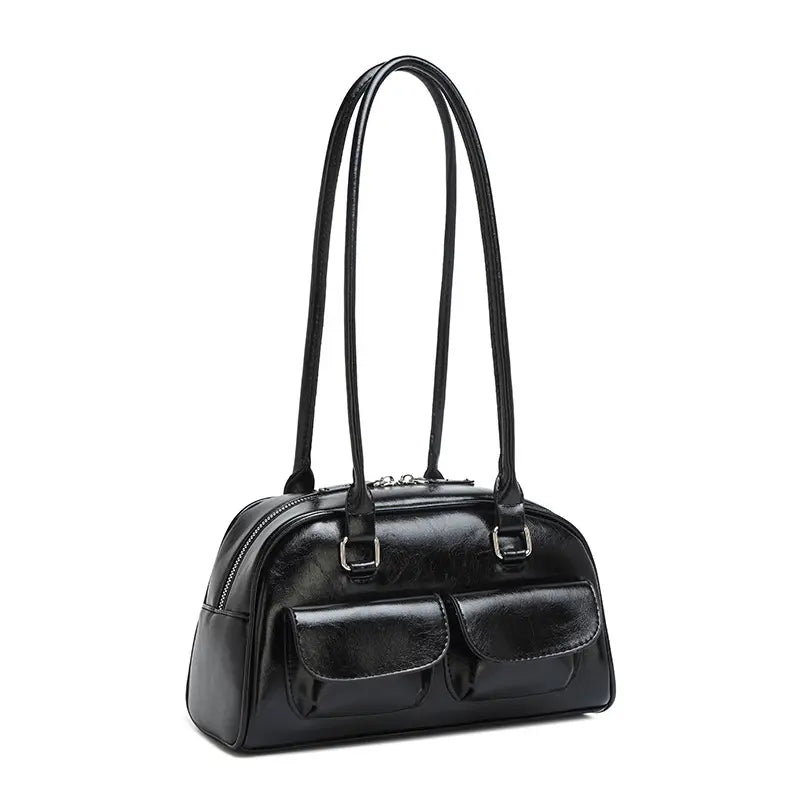 VINTAGE PU SHOULDER BAG - ヴィンテージライクPUショルダーバッグ Mira Gemini