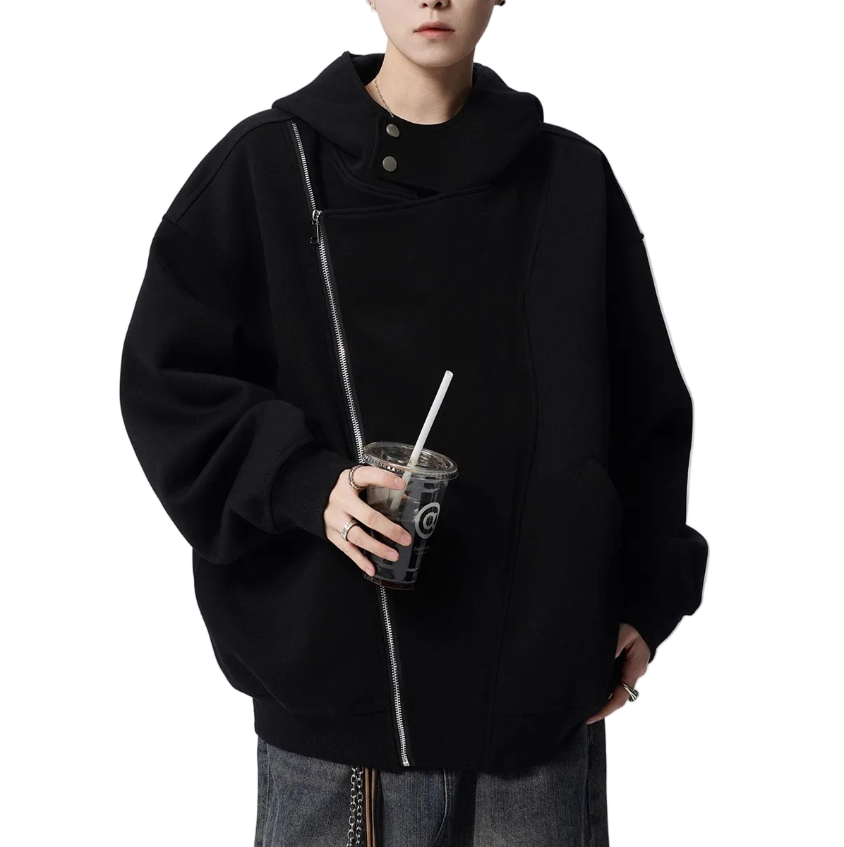 ASYMMETRIC ZIP SWEAT HOODIE（アシンメトリックジップスウェットフーディ）｜ユニセックス
