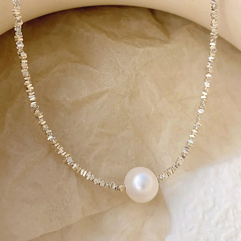 BAROQUE SILVER NECKLACE Mira Gemini