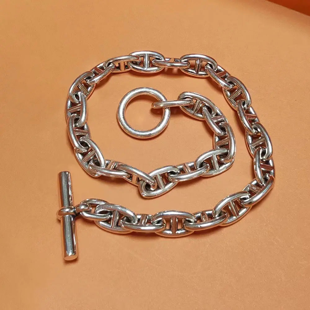 PUNK SILVER CHAIN NECKLACE Mira Gemini