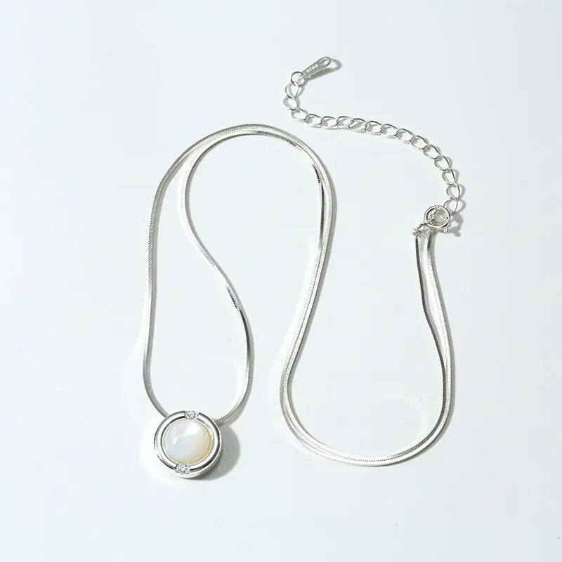 PEARL SILVER NECKLACE Mira Gemini